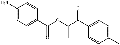 1-methyl-2-(4-methylphenyl)-2-oxoethyl 4-aminobenzoate 구조식 이미지