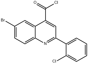 6-bromo-2-(2-chlorophenyl)quinoline-4-carbonyl chloride 구조식 이미지