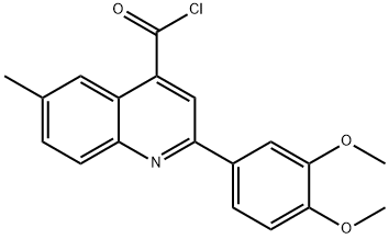 2-(3,4-dimethoxyphenyl)-6-methylquinoline-4-carbonyl chloride Structure