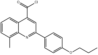 8-methyl-2-(4-propoxyphenyl)quinoline-4-carbonyl chloride Structure