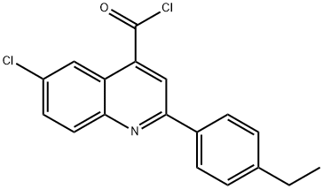 6-chloro-2-(4-ethylphenyl)quinoline-4-carbonyl chloride Structure