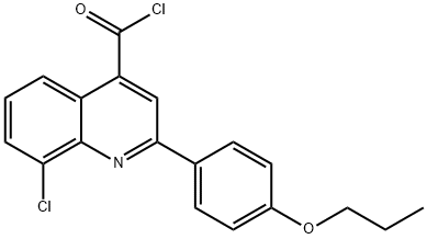 8-chloro-2-(4-propoxyphenyl)quinoline-4-carbonyl chloride Structure