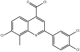 7-chloro-2-(3,4-dichlorophenyl)-8-methylquinoline-4-carbonyl chloride Structure