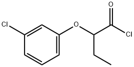 2-(3-chlorophenoxy)butanoyl chloride Structure