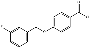 4-[(3-fluorobenzyl)oxy]benzoyl chloride 구조식 이미지