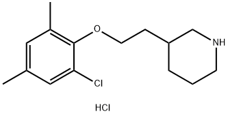 3-[2-(2-Chloro-4,6-dimethylphenoxy)ethyl]-piperidine hydrochloride Structure