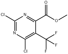 Methyl 2,6-dichloro-5-(trifluoromethyl)-4-pyrimidinecarboxylate 구조식 이미지