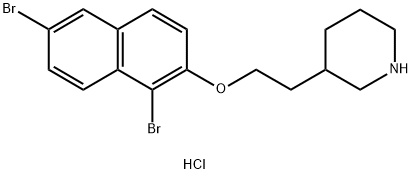 3-{2-[(1,6-Dibromo-2-naphthyl)oxy]-ethyl}piperidine hydrochloride 구조식 이미지