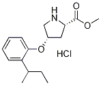 Methyl (2S,4S)-4-[2-(sec-butyl)phenoxy]-2-pyrrolidinecarboxylate hydrochloride 구조식 이미지