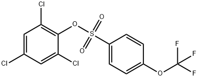 2,4,6-Trichlorophenyl 4-(trifluoromethoxy)-benzenesulfonate 구조식 이미지