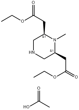 Diethyl 2,2'-[(2R,6S)-1-methylpiperazine-2,6-diyl]diacetate acetic acid 구조식 이미지