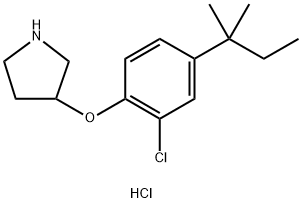 3-[2-Chloro-4-(tert-pentyl)phenoxy]pyrrolidinehydrochloride 구조식 이미지