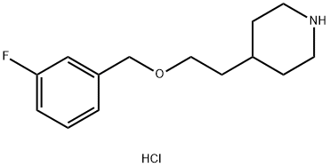 4-{2-[(3-Fluorobenzyl)oxy]ethyl}piperidinehydrochloride Structure