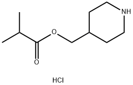 4-Piperidinylmethyl 2-methylpropanoatehydrochloride Structure