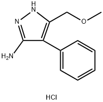 5-Methoxymethyl-4-phenyl-2H-pyrazol-3-ylaminehydrochloride Structure