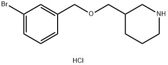 3-{[(3-Bromobenzyl)oxy]methyl}piperidinehydrochloride 구조식 이미지