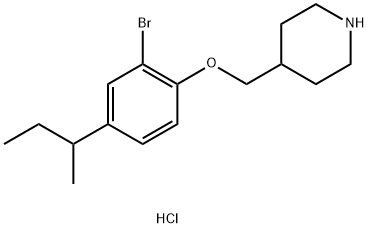 4-{[2-Bromo-4-(sec-butyl)phenoxy]-methyl}piperidine hydrochloride Structure