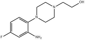 2-[4-(2-Amino-4-fluorophenyl)-1-piperazinyl]-1-ethanol Structure