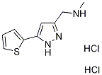 N-Methyl-1-[5-(2-thienyl)-1H-pyrazol-3-yl]-methanamine dihydrochloride 구조식 이미지