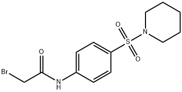 2-Bromo-N-[4-(1-piperidinylsulfonyl)phenyl]-acetamide 구조식 이미지
