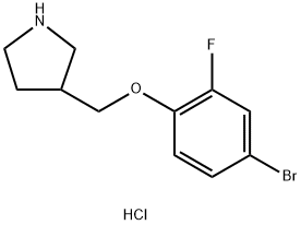 3-[(4-Bromo-2-fluorophenoxy)methyl]pyrrolidinehydrochloride Structure