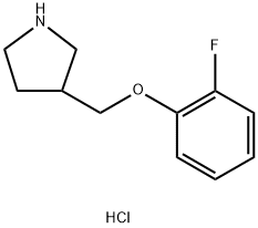 3-[(2-Fluorophenoxy)methyl]pyrrolidinehydrochloride 구조식 이미지