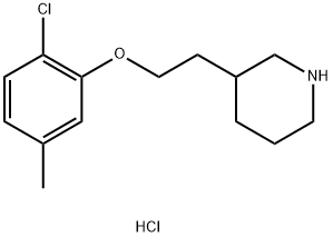 3-[2-(2-Chloro-5-methylphenoxy)ethyl]piperidinehydrochloride 구조식 이미지