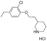 3-[2-(2-Chloro-4-ethylphenoxy)ethyl]piperidinehydrochloride 구조식 이미지