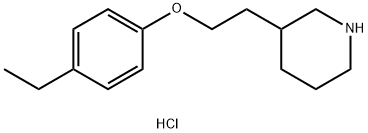 3-[2-(4-Ethylphenoxy)ethyl]piperidinehydrochloride Structure