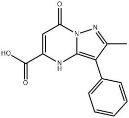 2-Methyl-7-oxo-3-phenyl-4,7-dihydro-pyrazolo-[1,5-a]pyrimidine-5-carboxylic acid Structure