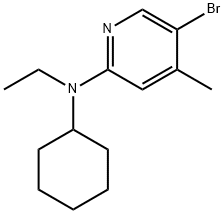 N-(5-Bromo-4-methyl-2-pyridinyl)-N-cyclohexyl-N-ethylamine 구조식 이미지