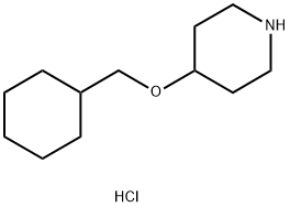 4-(Cyclohexylmethoxy)piperidine hydrochloride 구조식 이미지