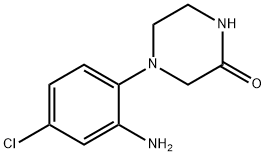 4-(2-Amino-4-chlorophenyl)-2-piperazinone Structure