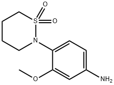 4-(1,1-Dioxo-1lambda*6*-[1,2]thiazinan-2-yl)-3-methoxy-phenylamine 구조식 이미지