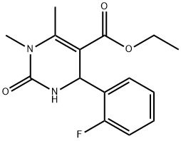 Ethyl 4-(2-fluorophenyl)-1,6-dimethyl-2-oxo-1,2,3,4-tetrahydro-5-pyrimidinecarboxylate Structure
