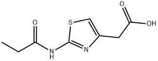 (2-Propionylamino-thiazol-4-yl)-acetic acid 구조식 이미지