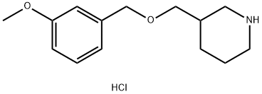 3-{[(3-Methoxybenzyl)oxy]methyl}piperidinehydrochloride 구조식 이미지