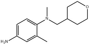 N-1-,2-Dimethyl-N-1-(tetrahydro-2H-pyran-4-ylmethyl)-1,4-benzenediamine 구조식 이미지