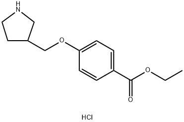 Ethyl 4-(3-pyrrolidinylmethoxy)benzoatehydrochloride Structure