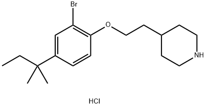 4-{2-[2-Bromo-4-(tert-pentyl)phenoxy]-ethyl}piperidine hydrochloride 구조식 이미지