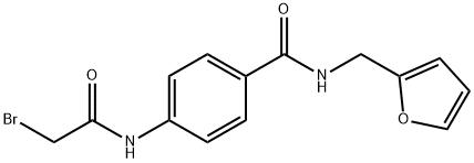 4-[(2-Bromoacetyl)amino]-N-(2-furylmethyl)-benzamide 구조식 이미지