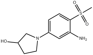 1-[3-Amino-4-(methylsulfonyl)phenyl]-3-pyrrolidinol Structure