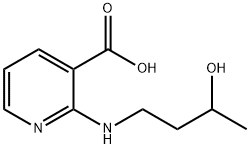 2-[(3-Hydroxybutyl)amino]nicotinic acid 구조식 이미지