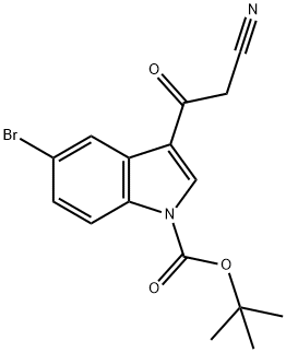 1-Boc-5-bromo-3-cyanoacetylindole Structure
