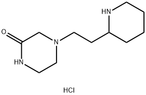 4-[2-(2-Piperidinyl)ethyl]-2-piperazinonedihydrochloride Structure