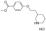 Methyl 4-[2-(3-piperidinyl)ethoxy]benzoatehydrochloride 구조식 이미지