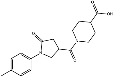 4-piperidinecarboxylic acid, 1-[[1-(4-methylphenyl)-5-oxo- 구조식 이미지