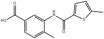 benzoic acid, 4-methyl-3-[[(5-methyl-2-thienyl)carbonyl]am Structure