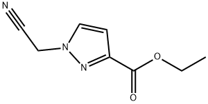 1H-pyrazole-3-carboxylic acid, 1-(cyanomethyl)-, ethyl est 구조식 이미지