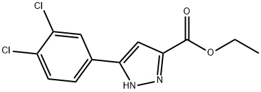 1H-pyrazole-5-carboxylic acid, 3-(3,4-dichlorophenyl)-, et Structure